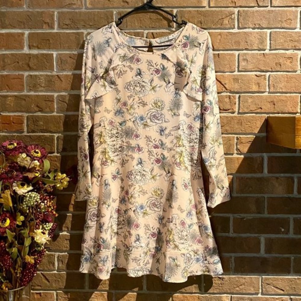 NWOT Cotton On Retro Floral Pink Dress Size M